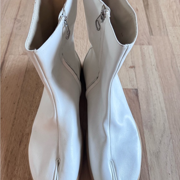 NWOT Maison Margiela Tabi Shoes (Men) in White Leather with lug sole - 11.5 TTS - Picture 2 of 9